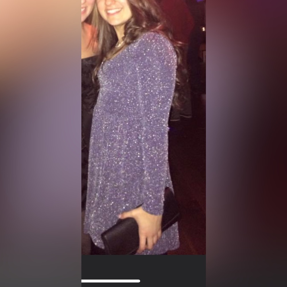 Free People Blue and Silver NYE Sparkly Sequin Dress